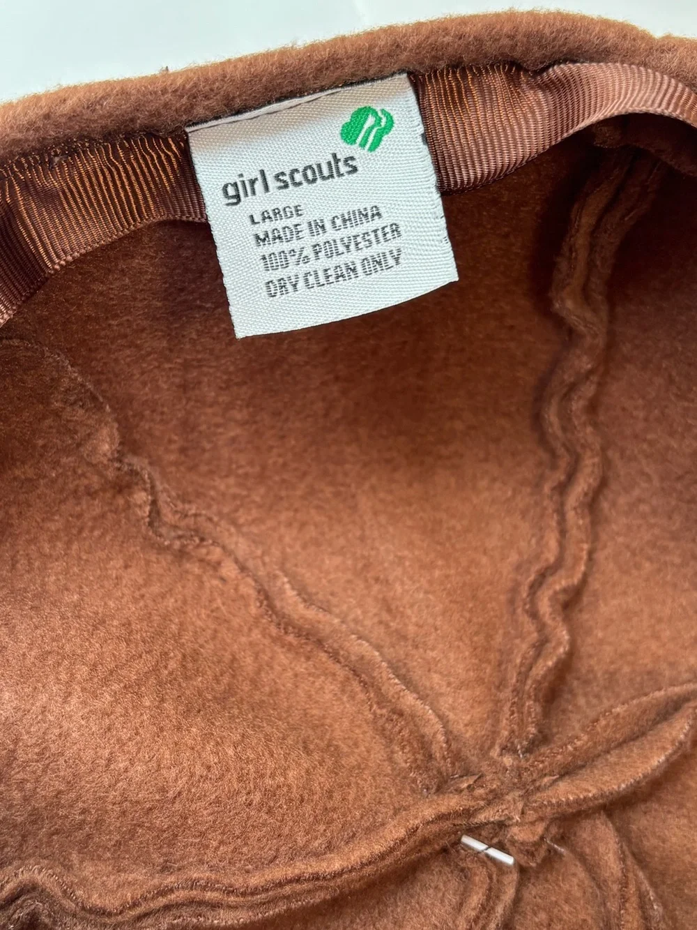 NWT Girl Scouts Brownie Beanie cap, size large
